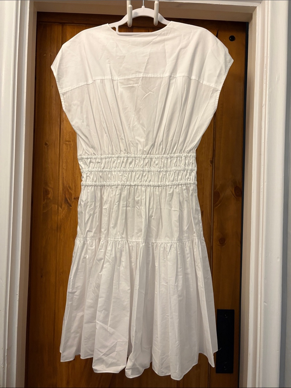 Derek Lamb 10 Crosby White Tora Cotton V Neck Mini Dress Size 8 NWT - Picture 5 of 8